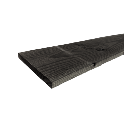 Plank Fijnbezaagd zwart  22 x 175 mm Zwart 3,00 mtr Lariks / Douglas