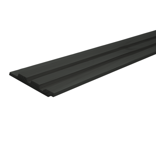 Triple profiel rabat 27 x 133 mm 3,00 mtr LD Zwart