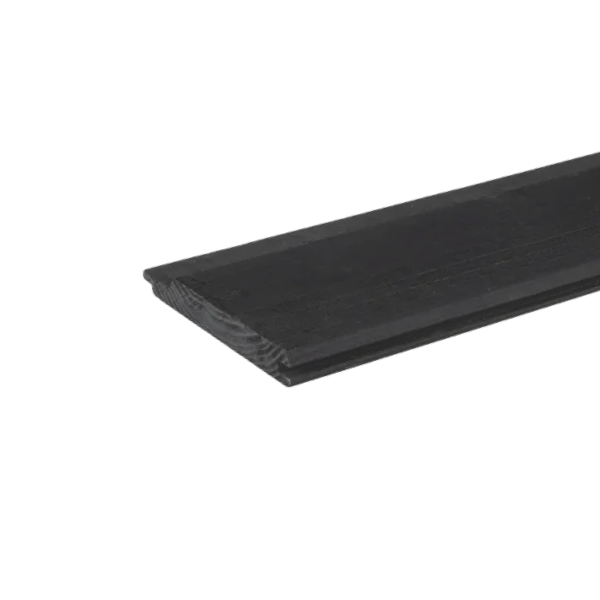 Channelsiding 18 x 145 mm vuren zwart gespoten per m1, lengtes op aanvraag