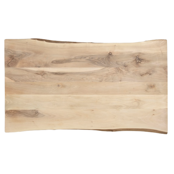 Tafelblad Europees walnoot 2-lange zijden boomkant 27mm 2200x1000x27 onbehandeld